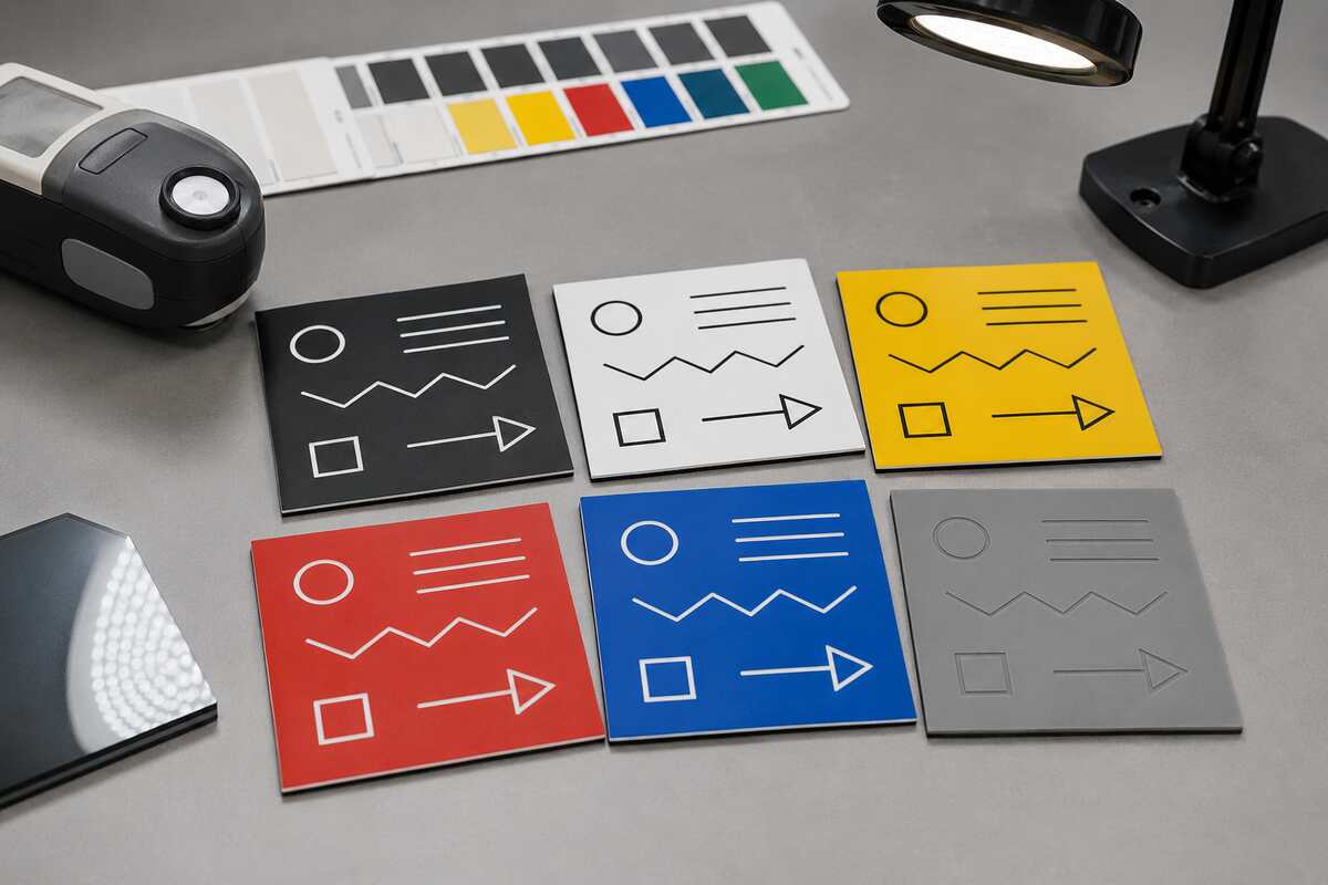 Comment choisir le contraste des couleurs pour les panneaux gravés bicolores