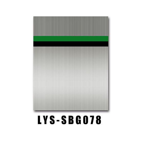 Plastique à gravure tricolore argent brossé